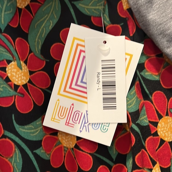 Lularoe Randy baseball tee red florals nwt - Picture 3 of 5